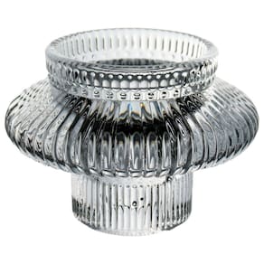 PORTA VELA REDONDO HOME&CO VIDRO 8x5x5cm TRANSPARENTE CASTIÇAL