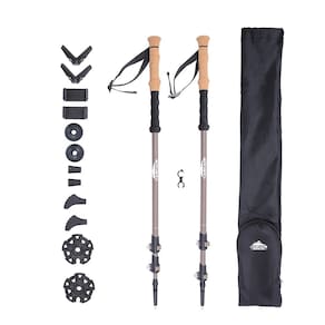 Bastões de trekking Cascade Mountain Tech em fibra de carbono, 2 peças