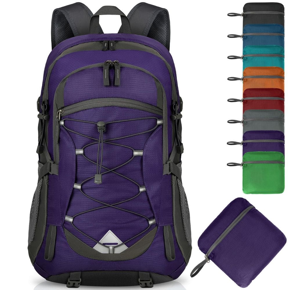Mochila de caminhada IGOLUMON leve 40L impermeável roxa