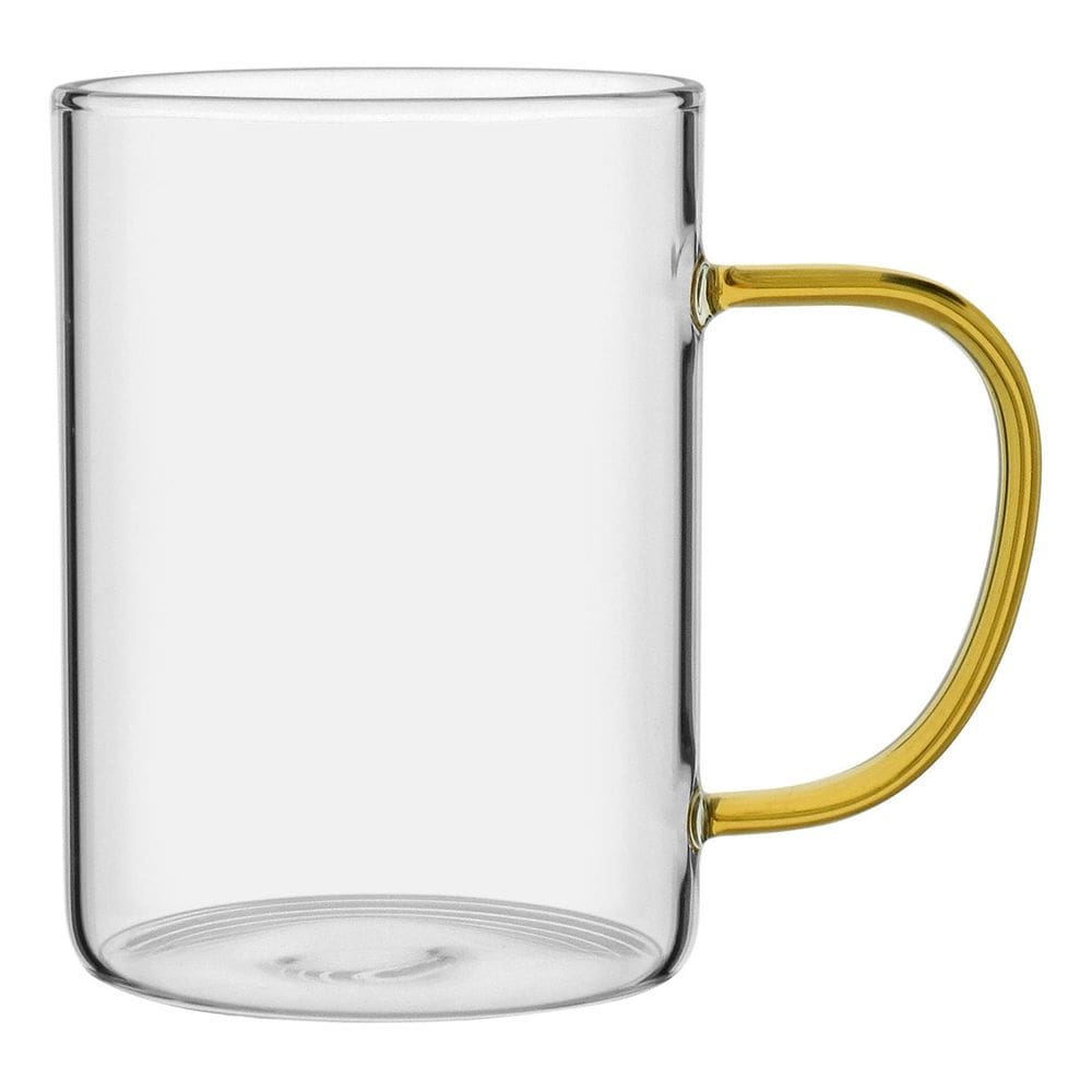 CANECA XÍCARA ALÇA AMBAR BOROSSILICATO 450ml 12x8x8cm