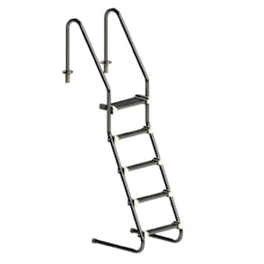 Escada 1 1/2 POL com 5 Degraus em Inox Comfort Home 024414 SODRAMAR