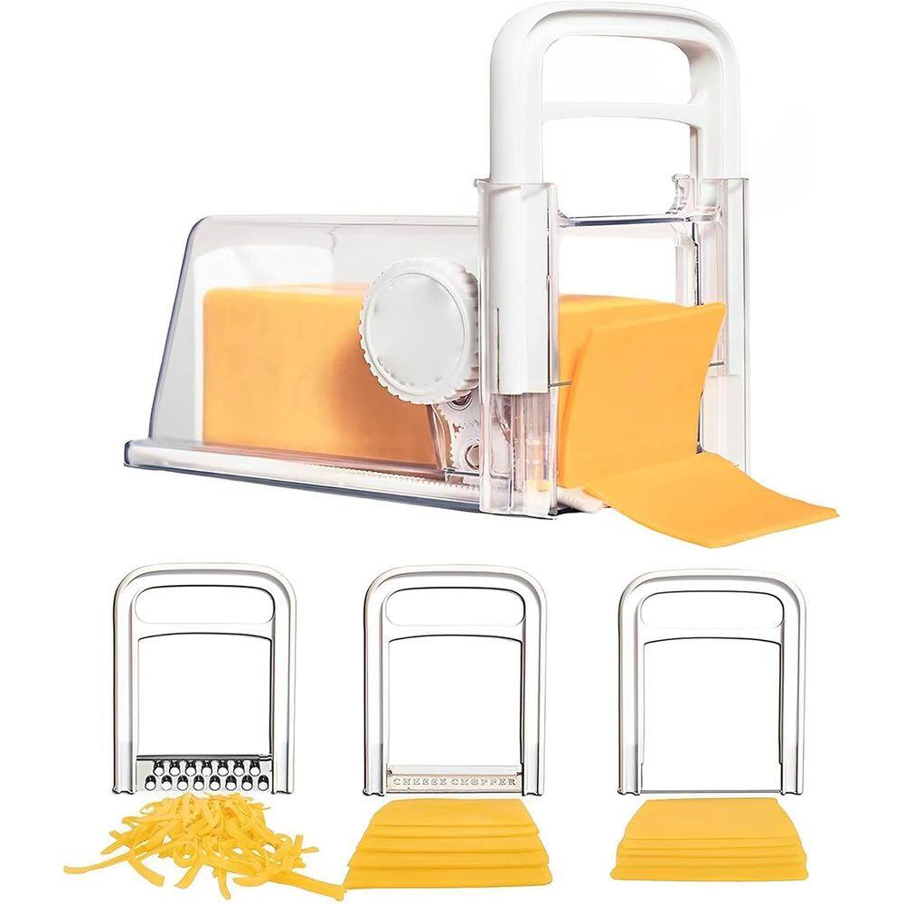 Cortador Fatiador Ralador Queijo Presunto Manual 4 Em 1 Lamina Inox Cozinha Preparo Comida