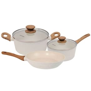 Jogo de Panelas Indução Revestimento Cerâmica Style Cook Mármol 3 Peças - Mimo Style
