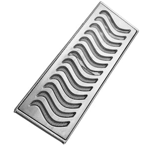 Grelha Ralo Linear Passar Veículo Garagem 20x50 Alumínio Z com Tela e Suporte Reforço