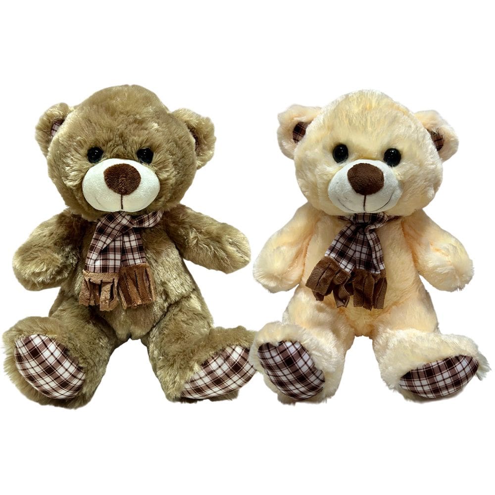 Ursinho Pelucia Com Cachecol Fofo Presente Urso - 30cm