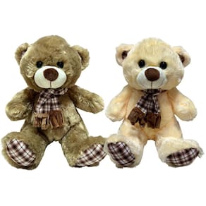 Ursinho Pelucia Com Cachecol Fofo Presente Urso - 30cm