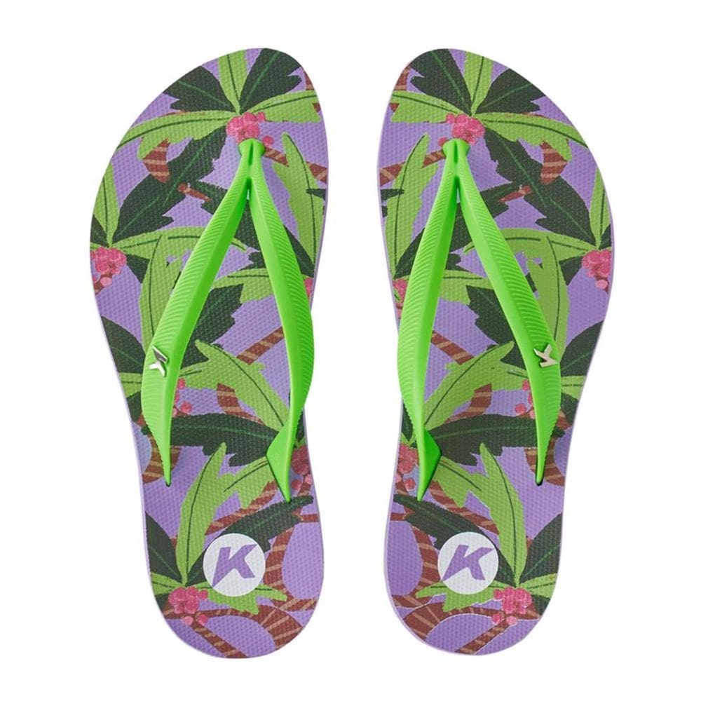 Chinelo Kenner Ibiza Hula Feminino - Roxo e Verde