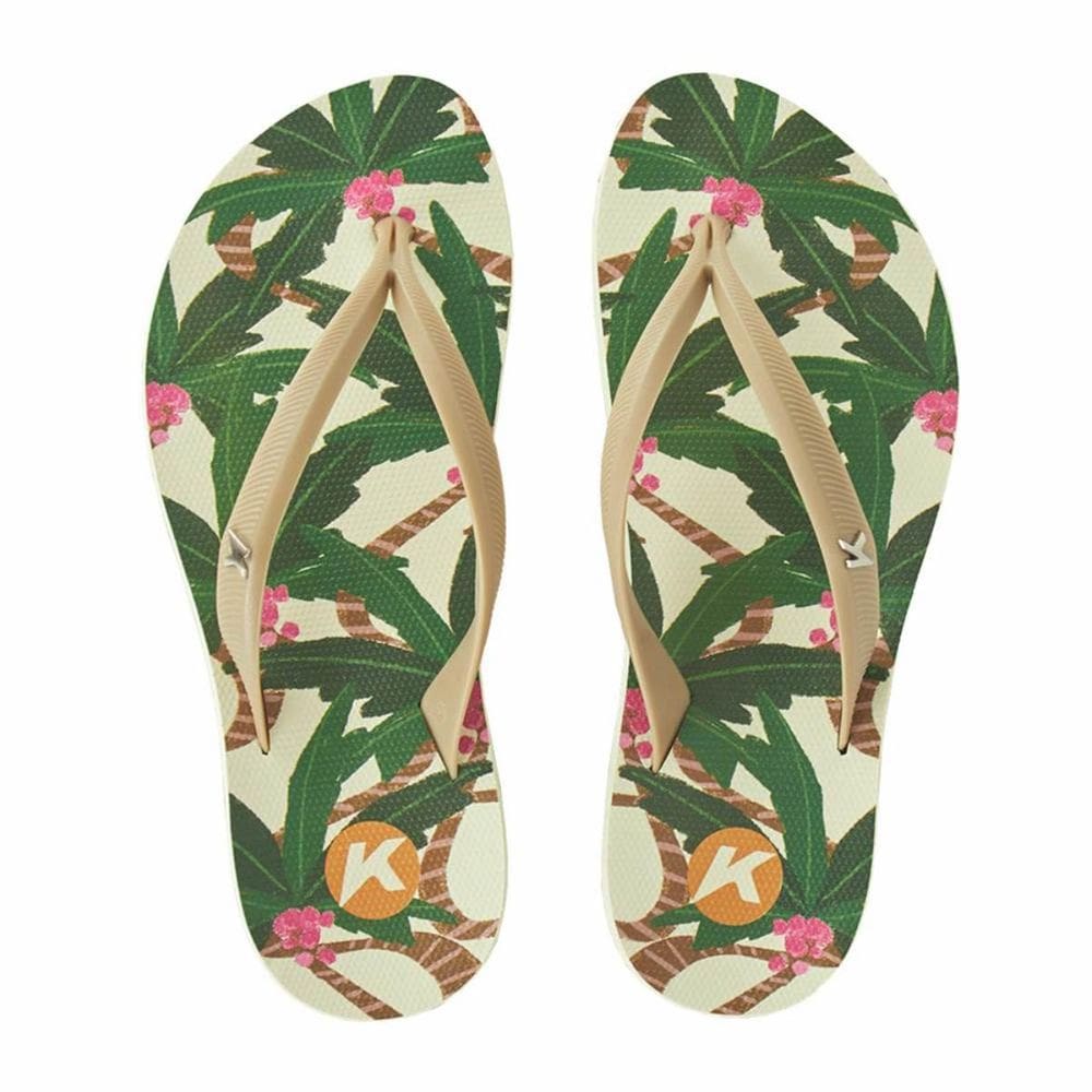 Chinelo Kenner Ibiza Hula Feminino - Off White e Marrom