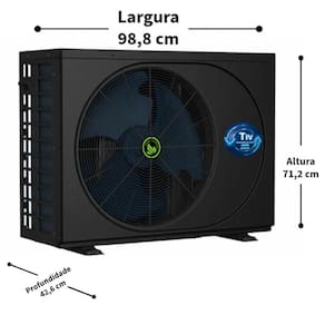 Trocador De Calor Inverter Wi-fi Para Piscinas Th-75 75000 Btus Tiv - Sodramar
