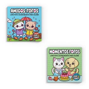 Coleção Cute & Comfy Colorir Fofo - Kit Com 2 Livros De Colorir Adulto