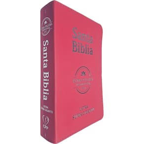 Santa Biblia Reina-Valera Tradicional RVT Letra Súper Gigante Antiguo y Nuevo Testamento Capa Lujo Cuero Artificial Rosa