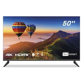 Smart TV Led 50" HQ 4K 3 HDMI 2 Usb Wi-Fi Android 11 Preto Bivolt