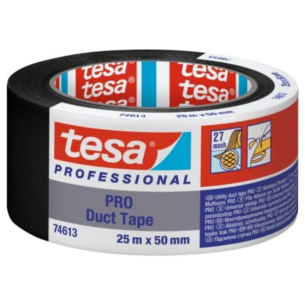 Fita Duct Tape Pro Tesa 50mm X 25m Preta