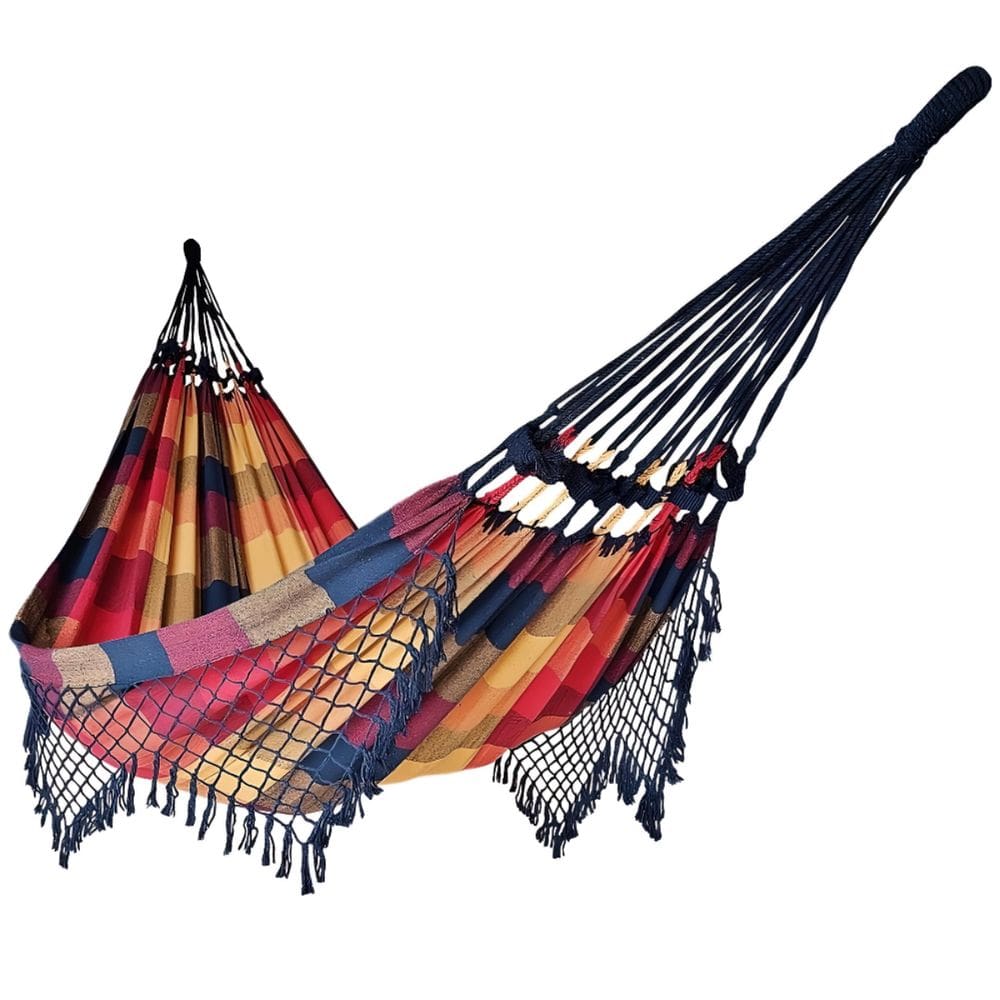 Rede de Dormir Casal Balanço de Algodão Reforçada 3,80m x 1,50m Colorida