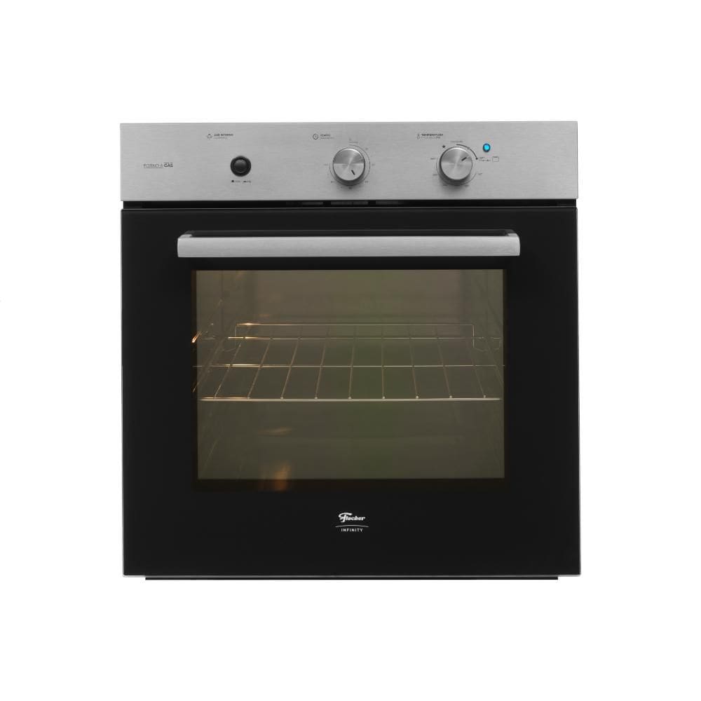 Forno de Embutir a Gás Fischer Infinity 78L com Grill e Timer 850W Inox 220V