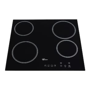 Cooktop Elétrico 4 Bocas Fischer Mesa Vitrocerâmica Touch com 9 Níveis de Potência Preto 220V