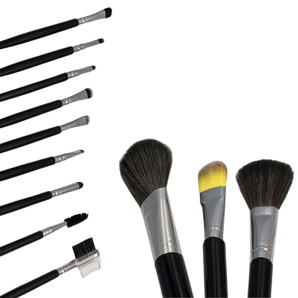 Kit 12 Pincel De Maquiagem Super Macio E Diferentes Modelos