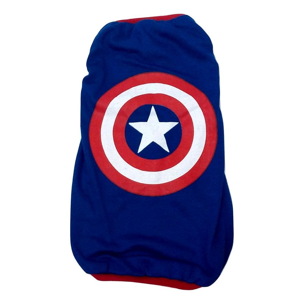 Camiseta Super Heróis Capitão América azul Tamanho GG
