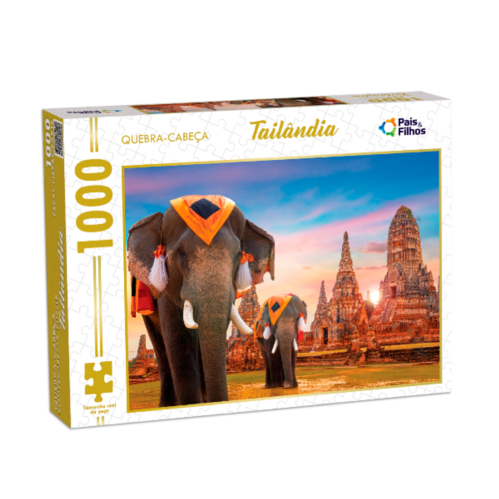 Quebra Cabeça Com 1000 Peças Tailãndia Puzzle Colorido