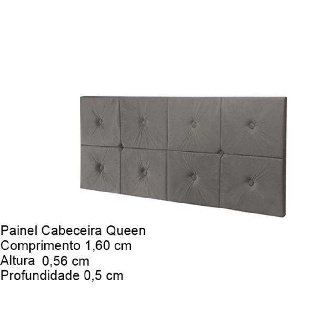 Painel Cama Box Prime Queen 1,60 Ferrari Cor Cinza Comprar