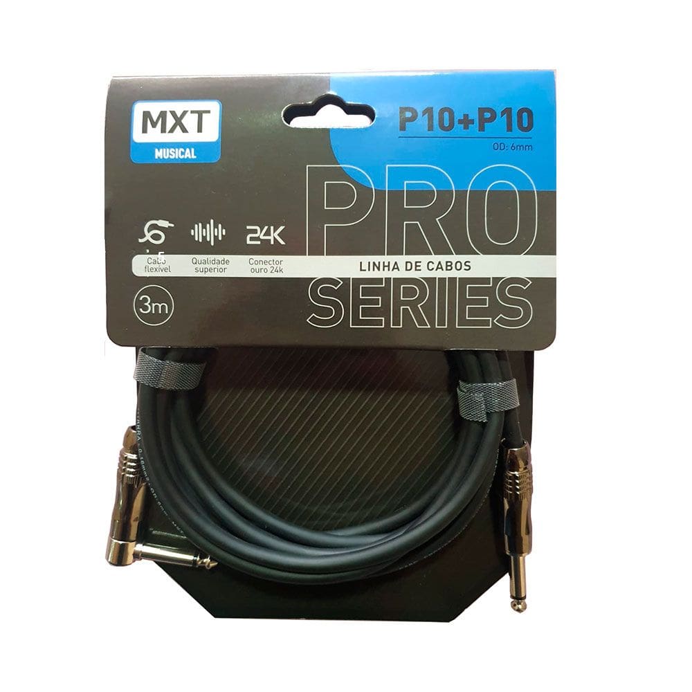 Cabo P/ Instrumentos MXT Pro-Series P10+P10L 3 Metros - CB0453