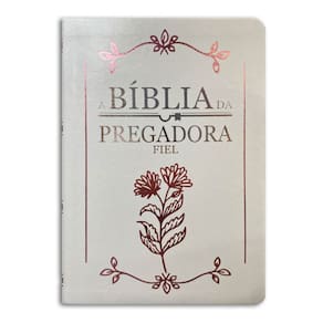 Bíblia da Pregadora Fiel ARC Almeida Revista Corrigida páginas coloridas Capa Branca