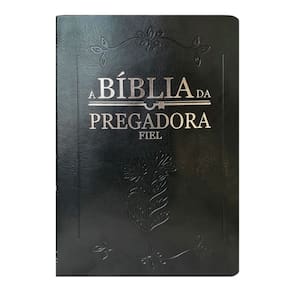 Bíblia da Pregadora Fiel ARC Almeida Revista Corrigida páginas coloridas Capa Preta