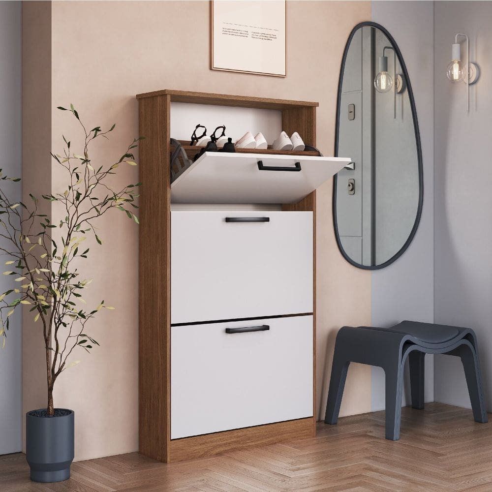 Sapateira para Quarto 18 Pares Melissa Freijó/Branco