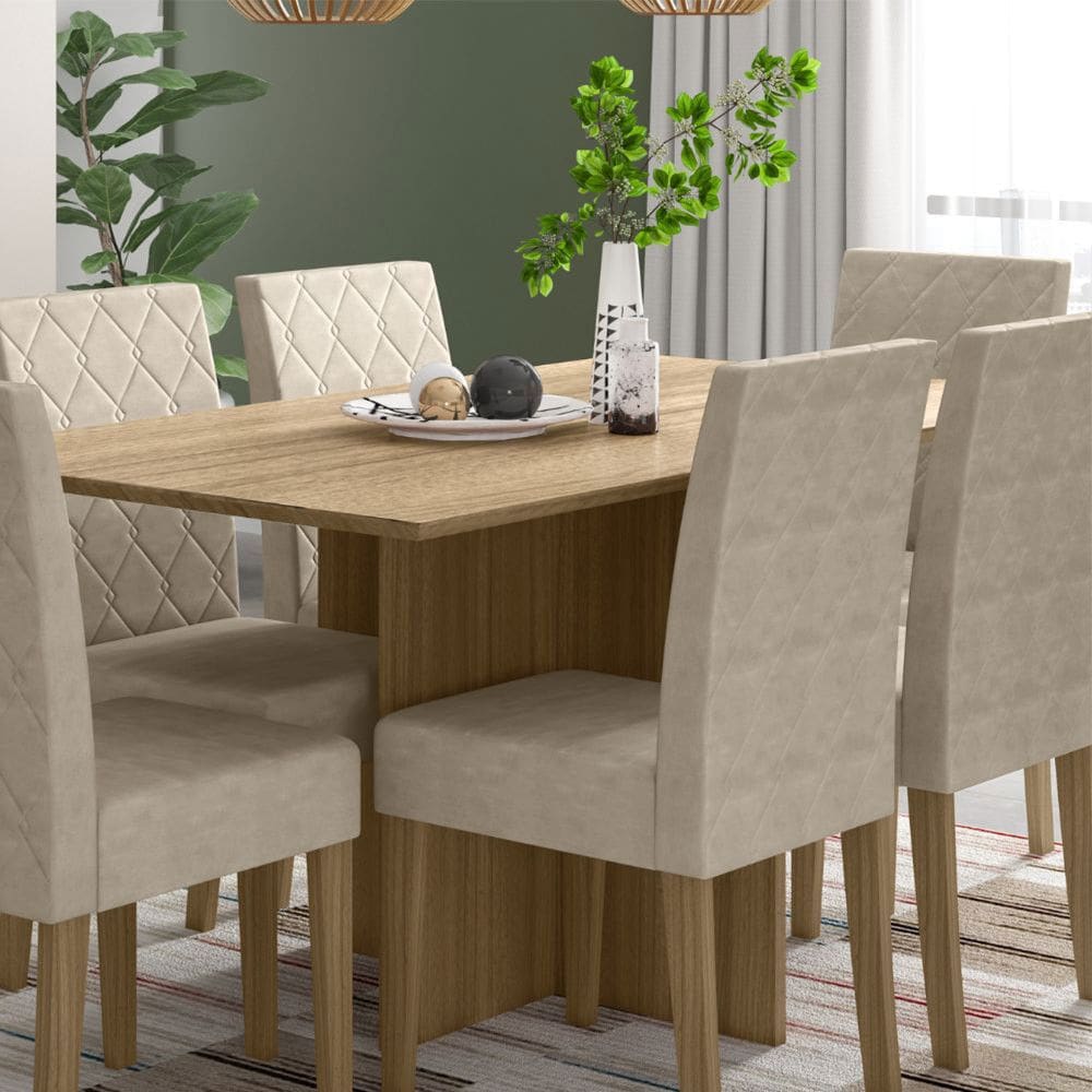 Mesa de Jantar Retangular 160cm Helo Poliman Móveis