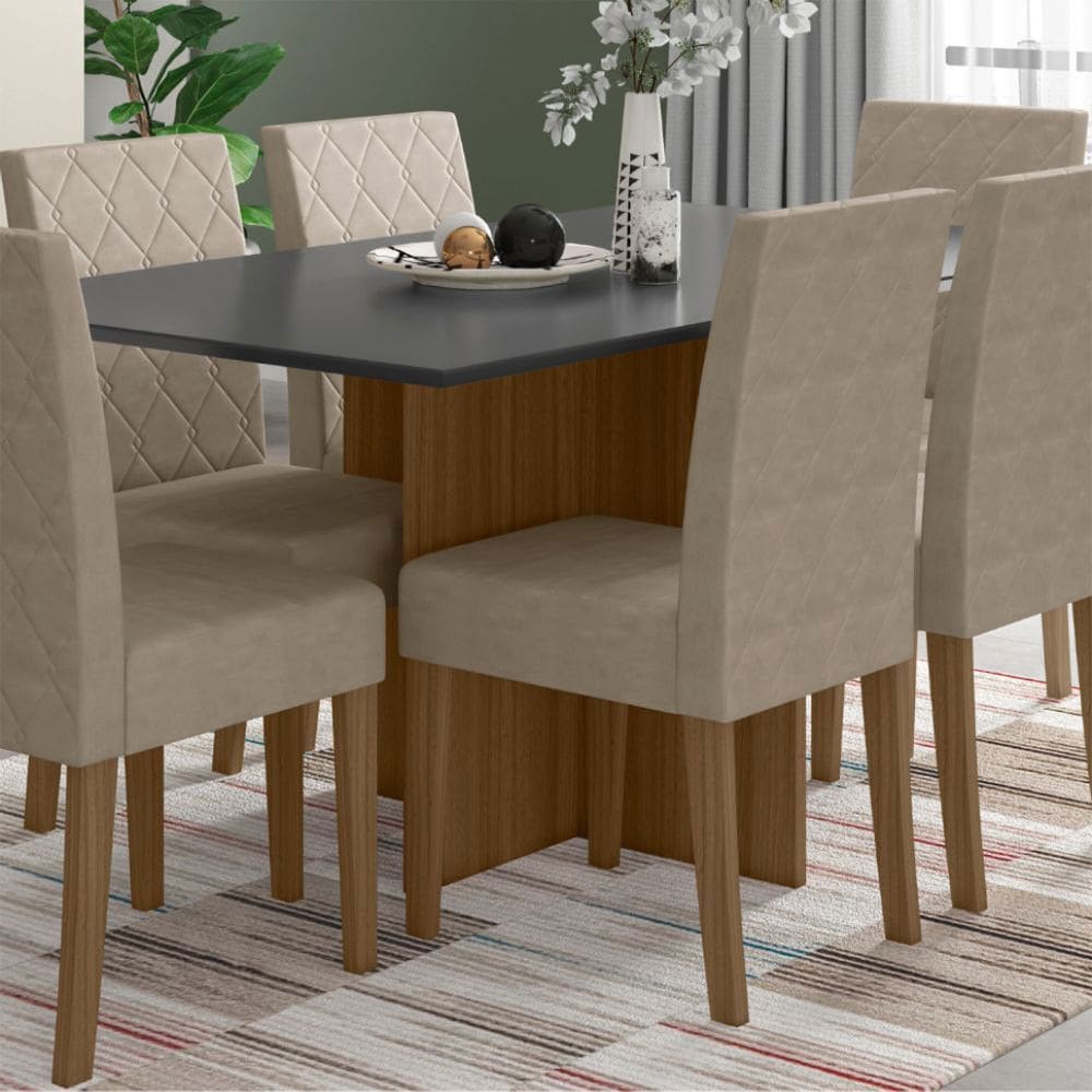 Mesa de Jantar Retangular 160cm Helo Poliman Móveis