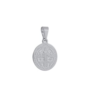 Pingente Prateado Medalha De São Jorge