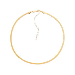 Colar Dourado Chocker De Fita