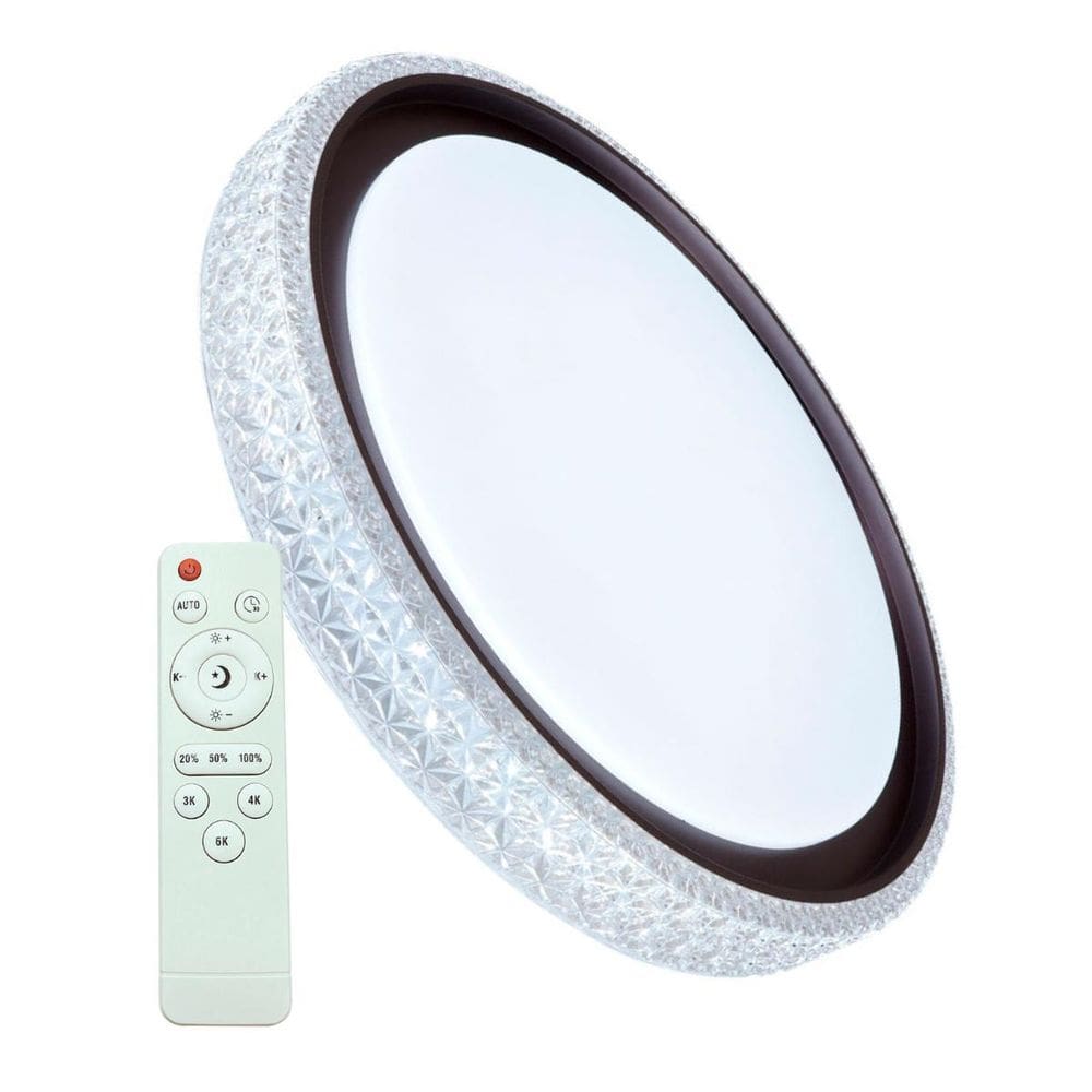 Plafon Led Redondo Sob Íris 20W Com Controle Remoto Preto