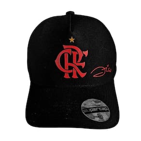 Boné Supercap Zico Tela Logo 3D Frontal Central Licenciado Preto