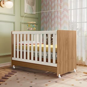 Berço Mini Cama Encanto Nature Off White Peternella Móveis