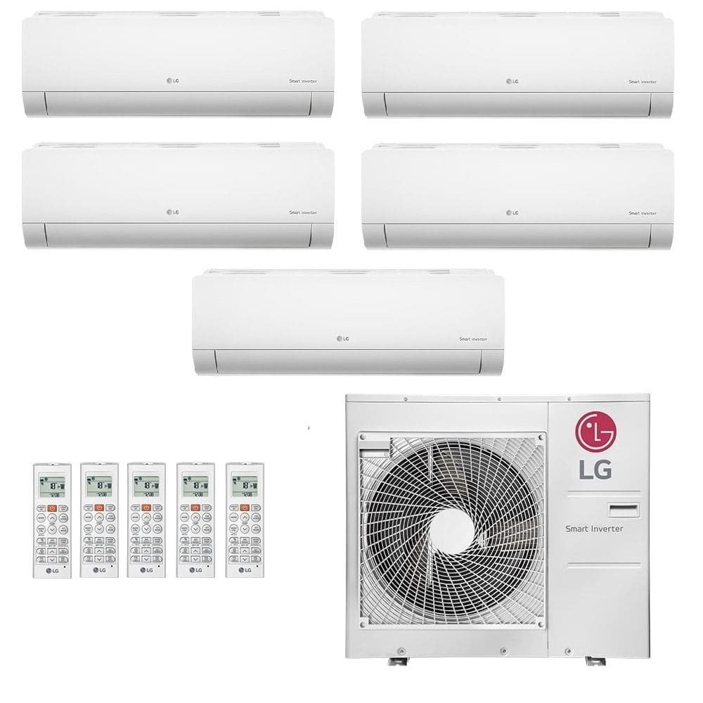 Ar-Condicionado Multi Split Inverter LG 48.000 (3x Evap HW 9.000 + 2x Evap HW 18.000) Quente/Frio 220V