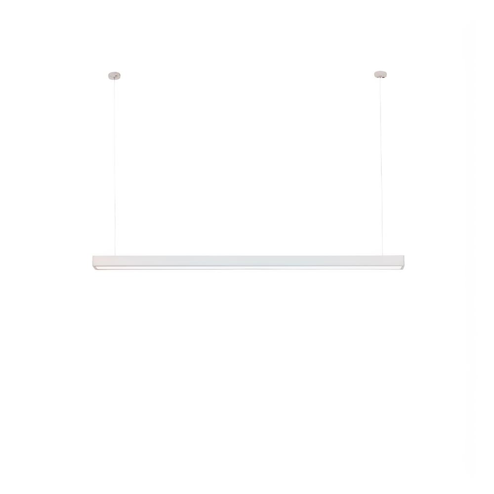 Luminária LED Linear Sobrepor 120cm 3600 Lúmen Branco Quente