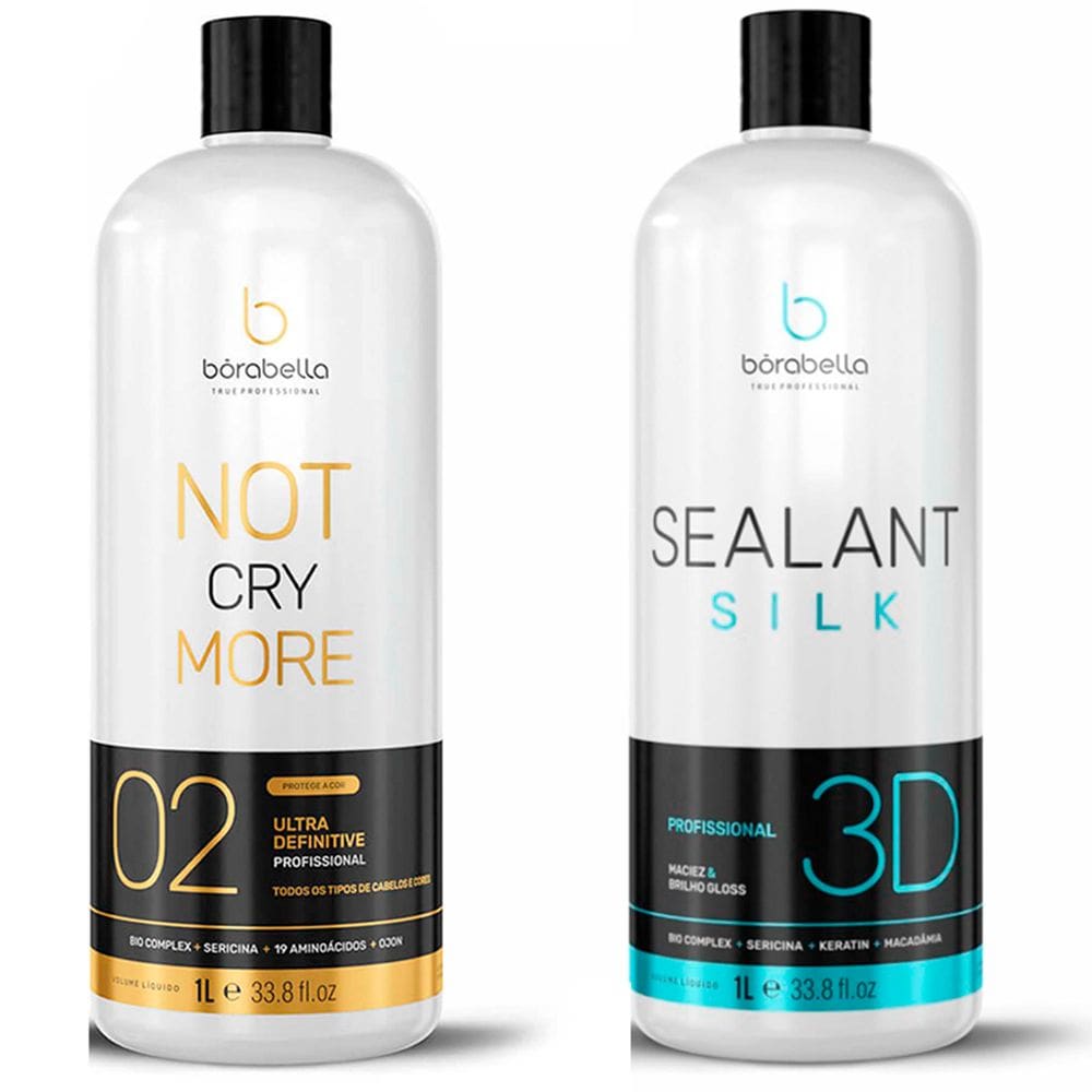 Kit Progressiva Not Cry More e Selagem Silk Borabella 1L