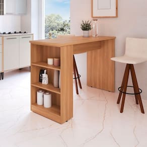 Bancada Modular para Cozinha com Nichos Freijó