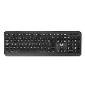 Teclado sem Fio Concavo Conexao 2.4GHZ USB 13 Teclas Multimídia Preto - TC297