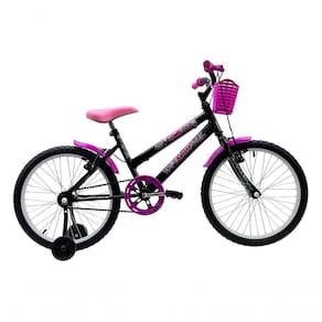 Bicicleta Infantil Aro 20 Com Rodas Doll - Route Preto