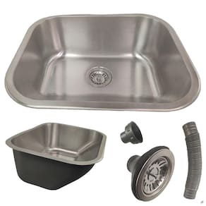 Tanque Lavanderia Lavar Roupa 30l Aço Inox Balcao Pia Com Valvula Sifao Limpeza Lavabo Casa