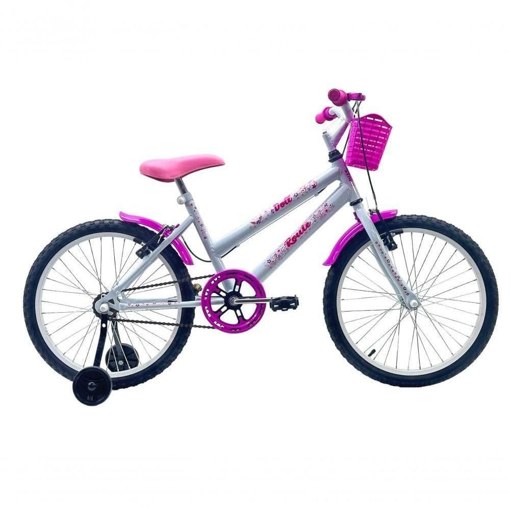 Bicicleta Infantil Aro 20 Com Rodas Doll - Route Branco