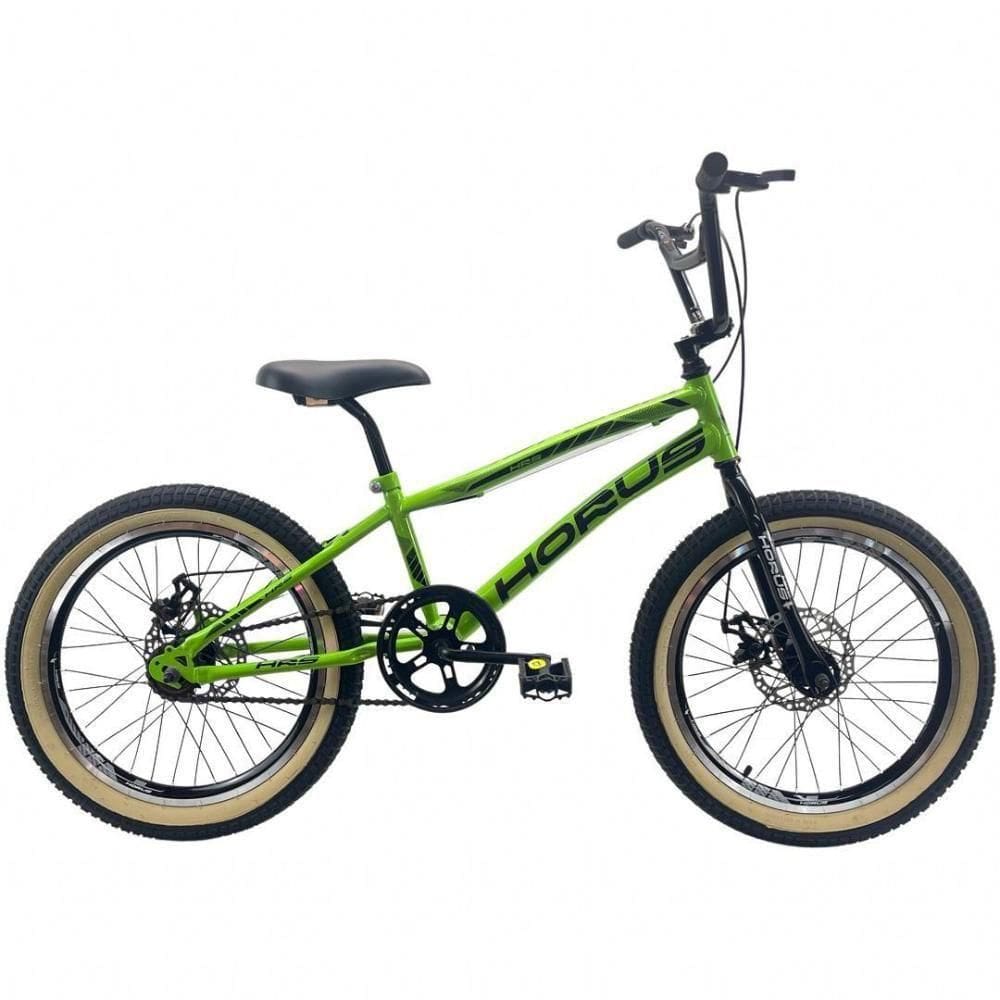 Bicicleta Infantil Aro 20 Bmx Cross Freestyle A Disco Skill Horus Verde