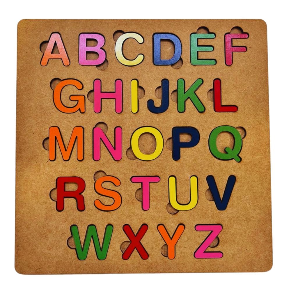 Alfabeto Didático, Brinquedo Educativo, MDF 25 cm