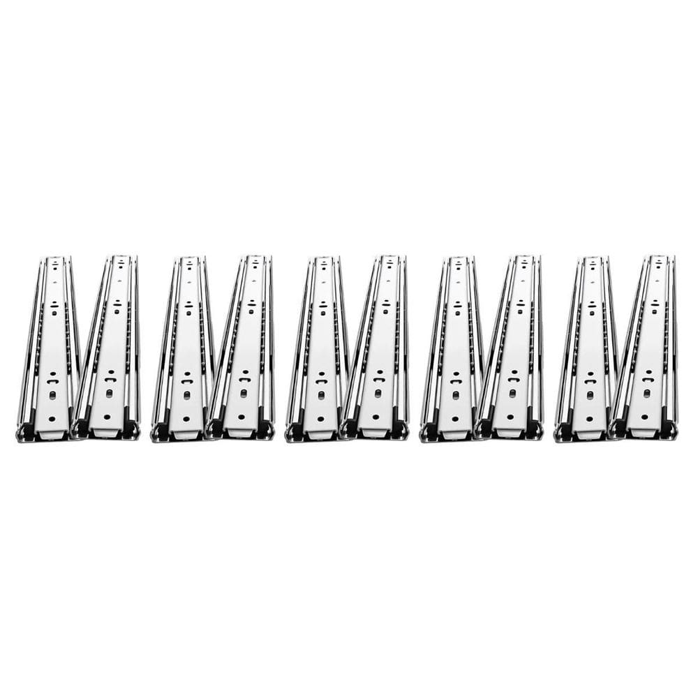Kit 10 Corrediça Gaveta Telescópica Light 30Cm Com Parafusos