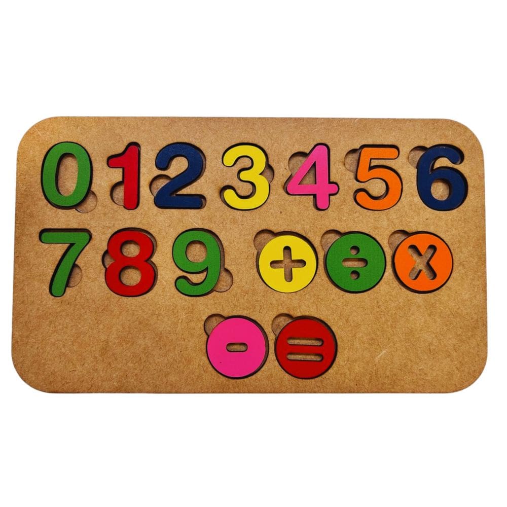 Numerais Didáticos, Brinquedo Educativo, MDF 24 cm