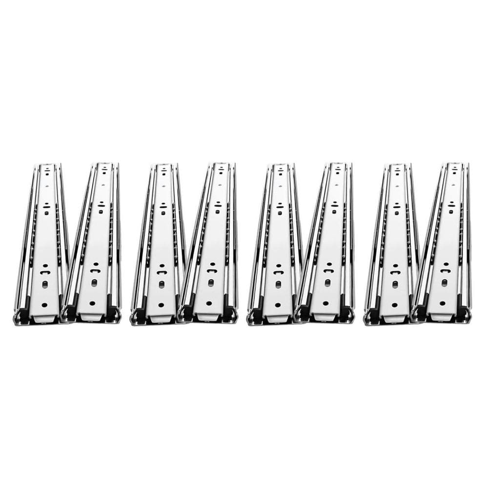 Kit 8 Corrediças Gaveta Telescópica Light 45Cm Com Parafusos