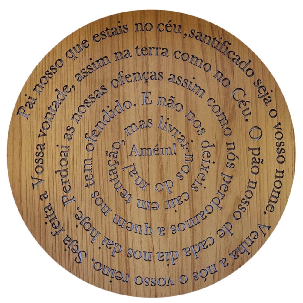 Quadro Oração, Decoração, Quadro Pai Nosso, MDF 30 cm