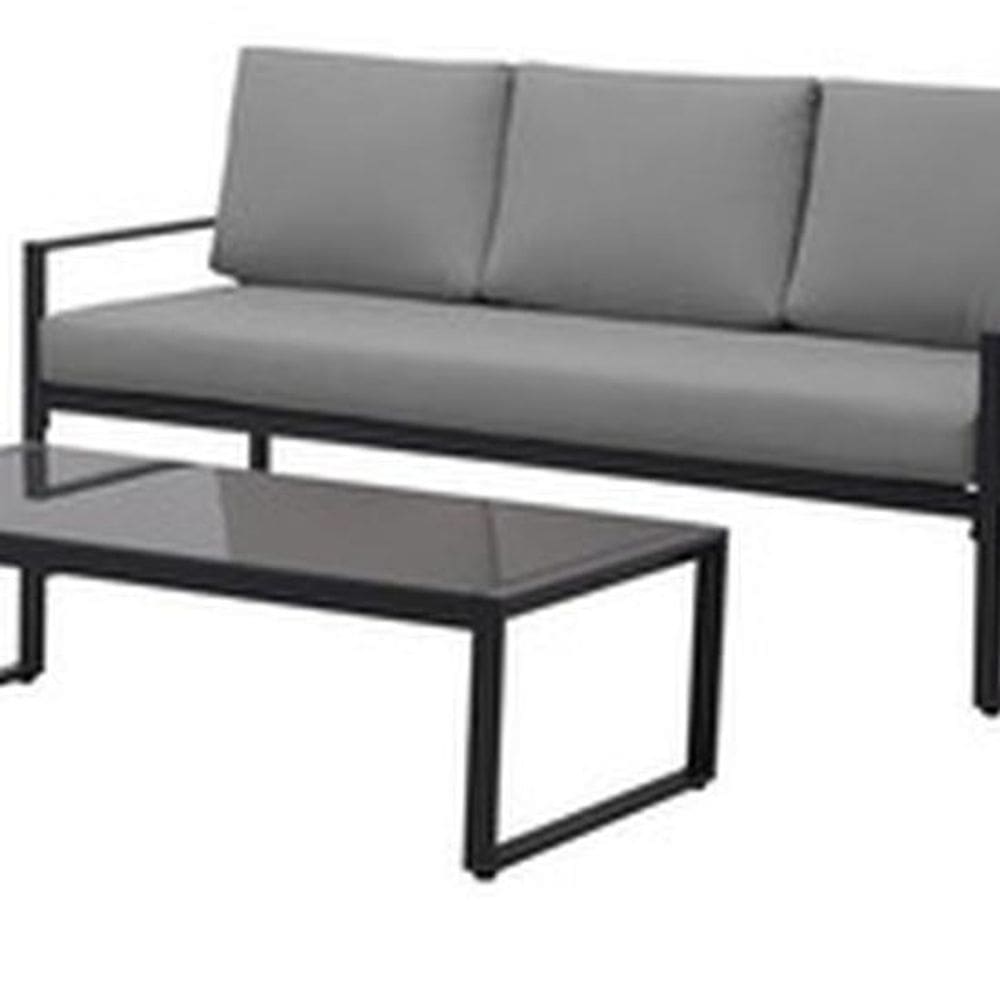 Conjunto Varanda E Jardim 4 Pecas Aco E Almofadas - Deluxe